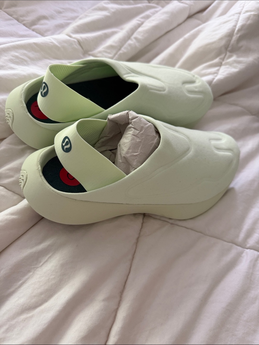 lululemon athletica Light Mint Green Slip-On Clogs